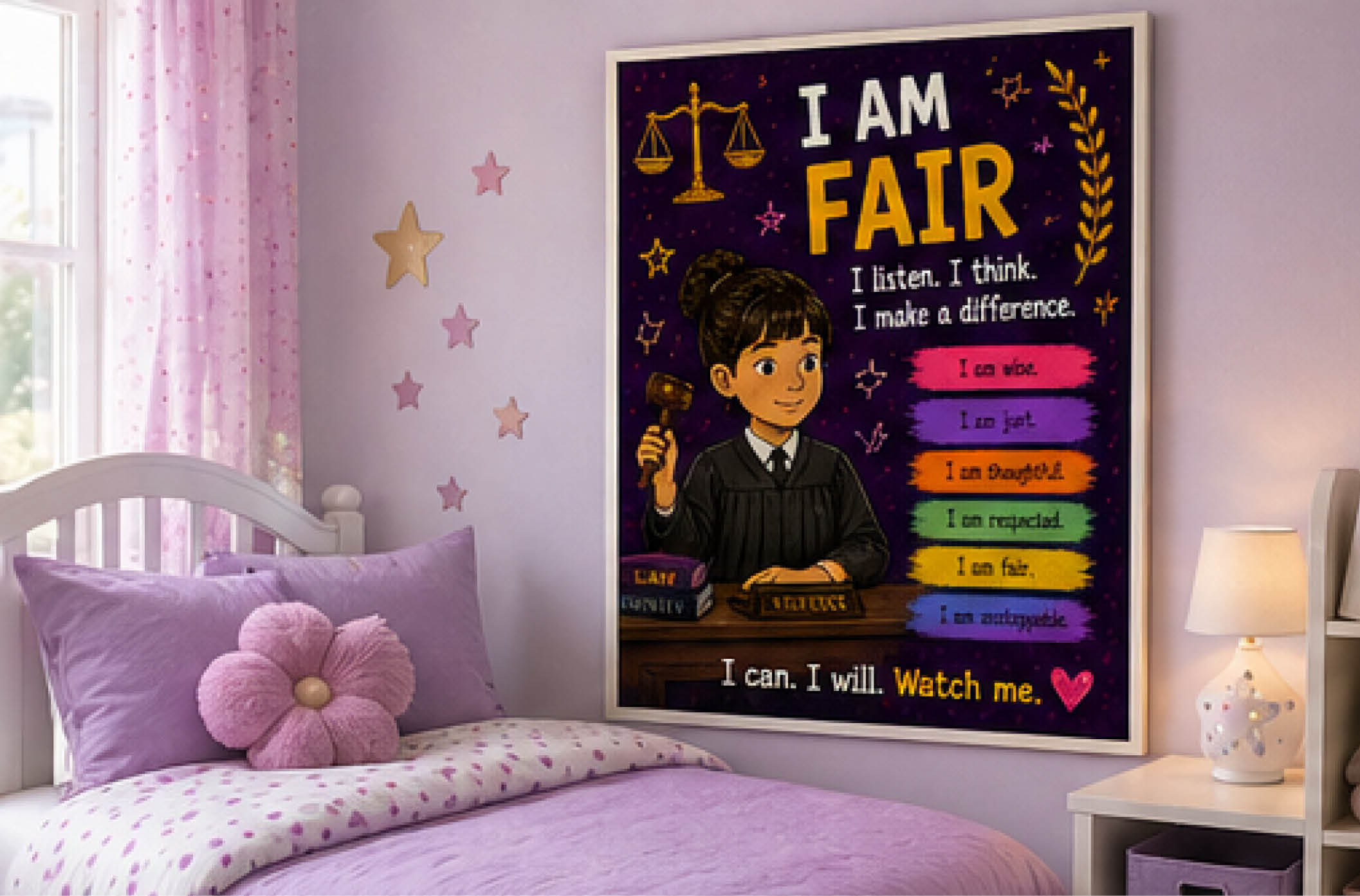 I Am Fair — Dauntless Daughters Affirmation Poster (Instant Download)