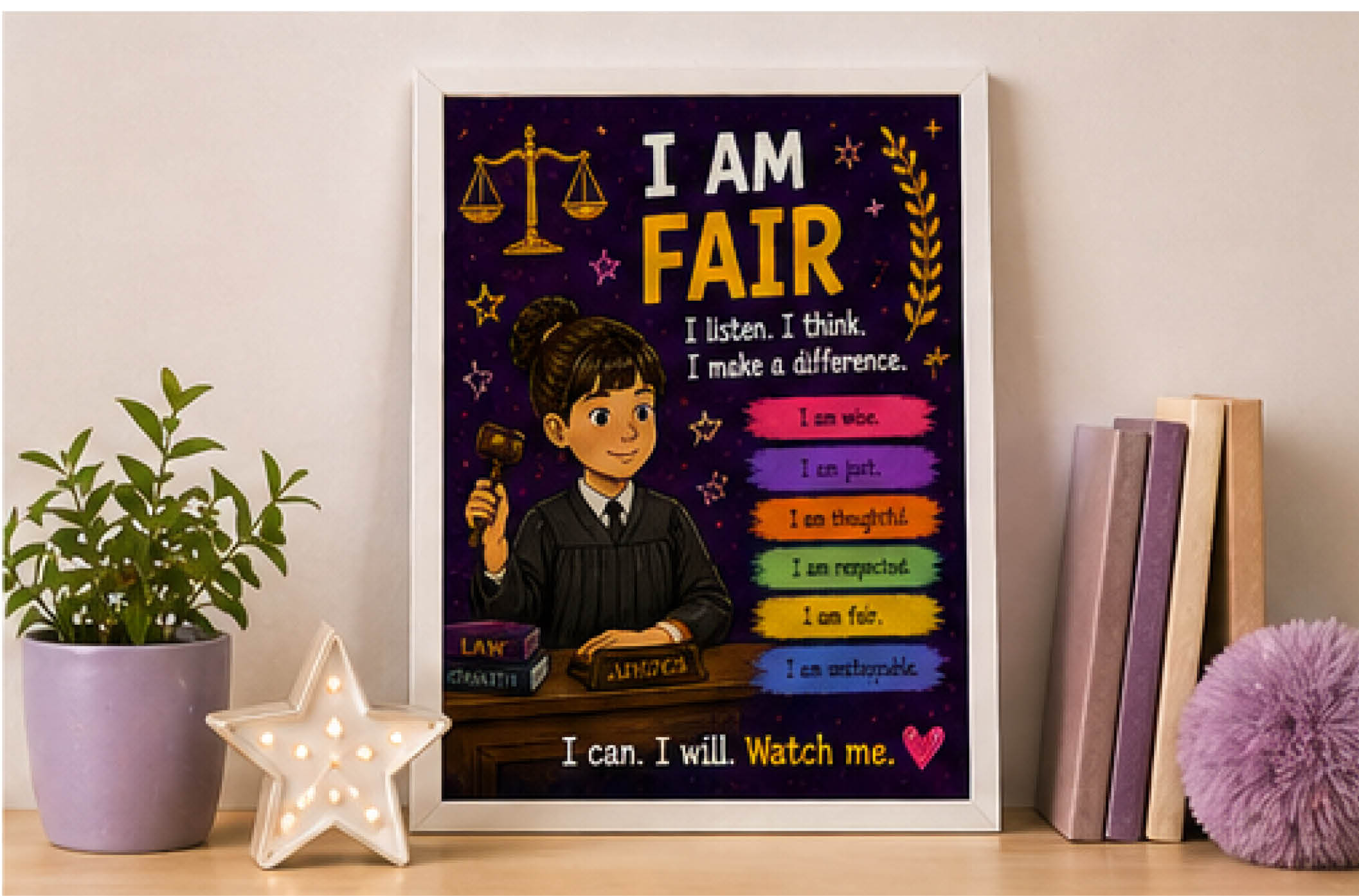 I Am Fair — Dauntless Daughters Affirmation Poster (Instant Download)