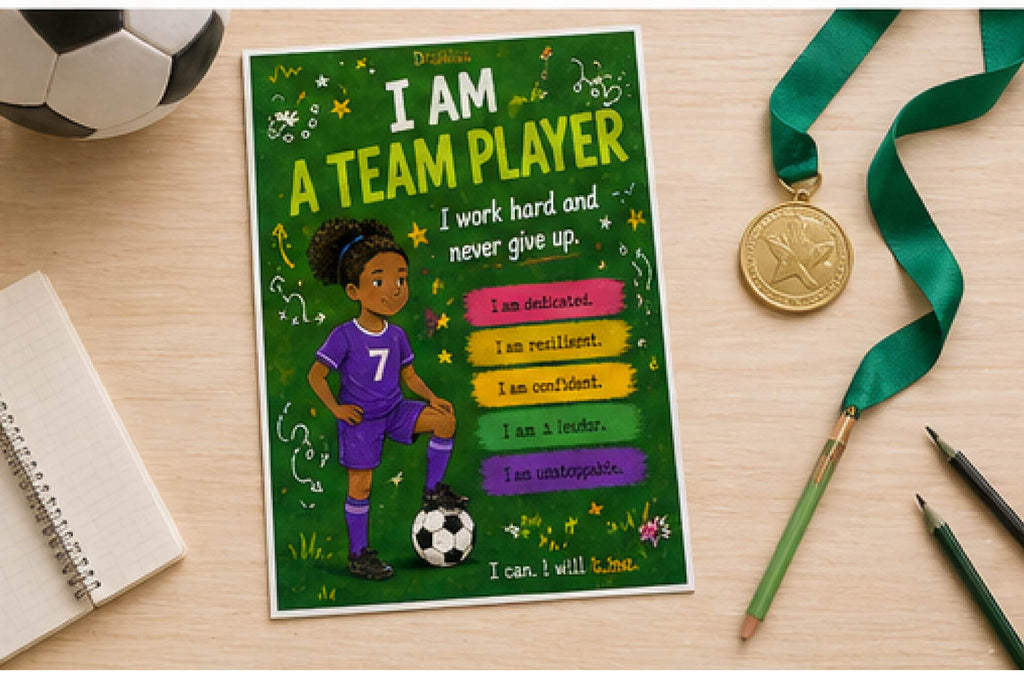 I Am a Team Player — Dauntless Daughters Affirmation Poster (Instant Download)