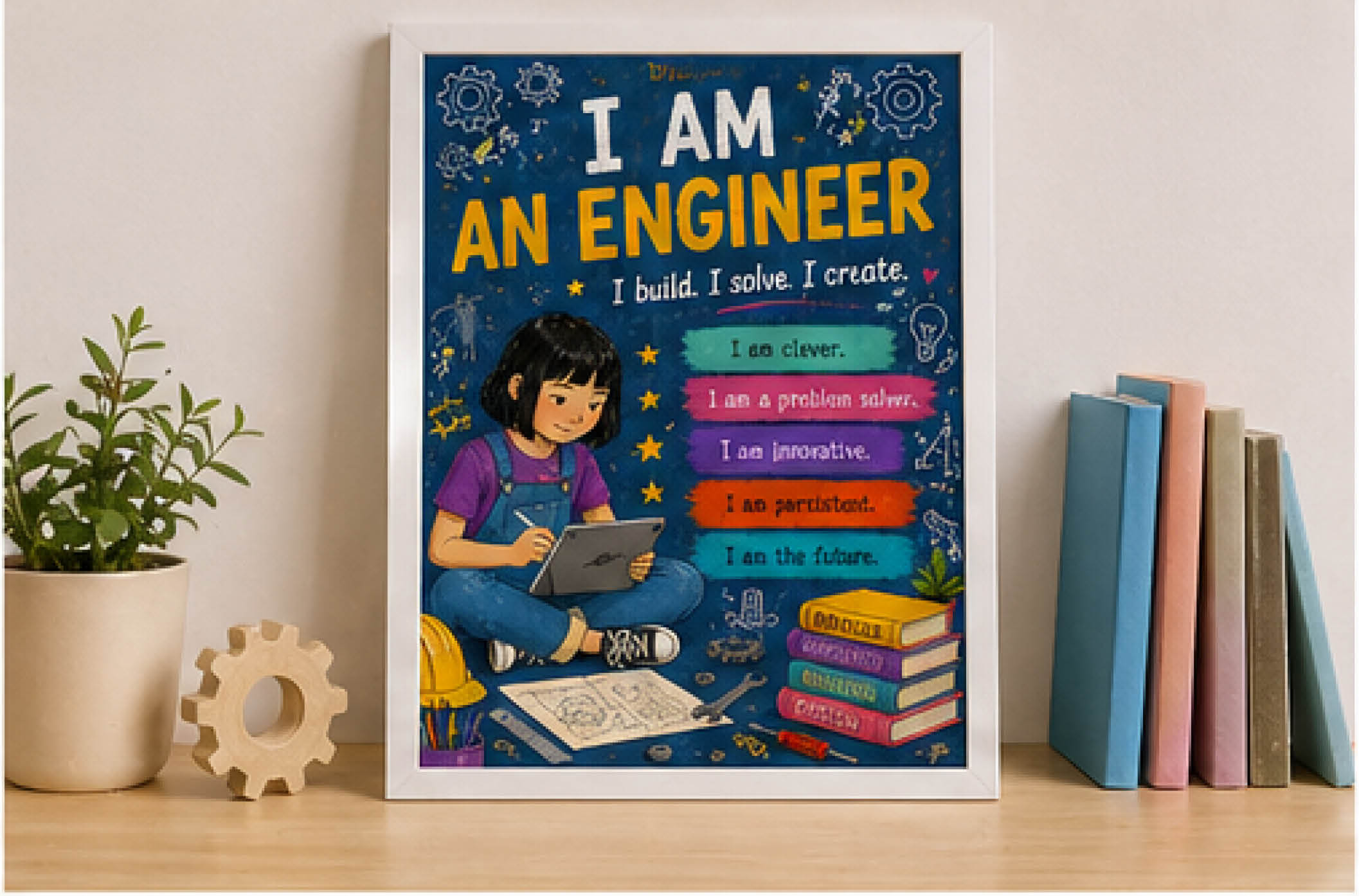 I Am an Engineer — Dauntless Daughters Affirmation Poster (Instant Download)