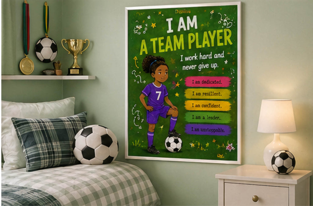 I Am a Team Player — Dauntless Daughters Affirmation Poster (Instant Download)