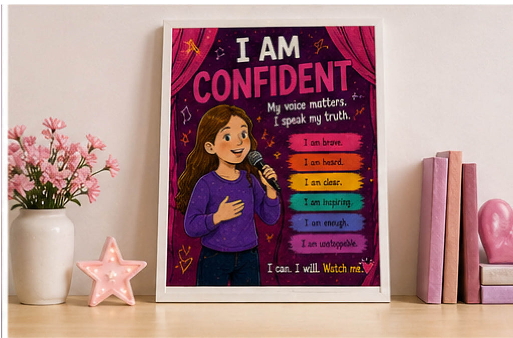 I Am Confident — Dauntless Daughters Affirmation Poster (Instant Download)
