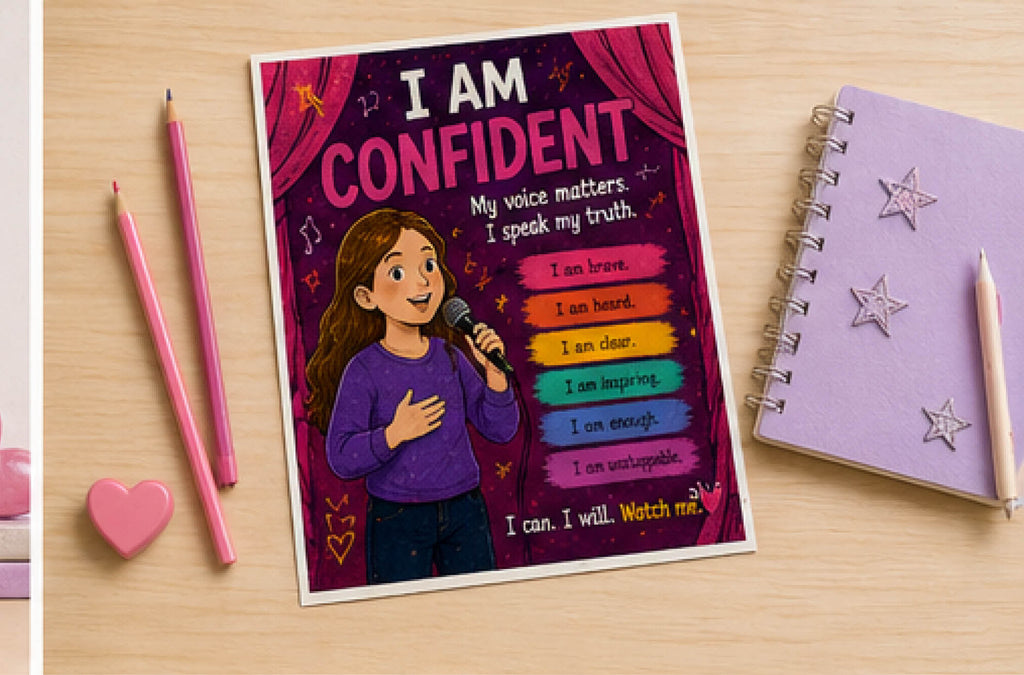 I Am Confident — Dauntless Daughters Affirmation Poster (Instant Download)