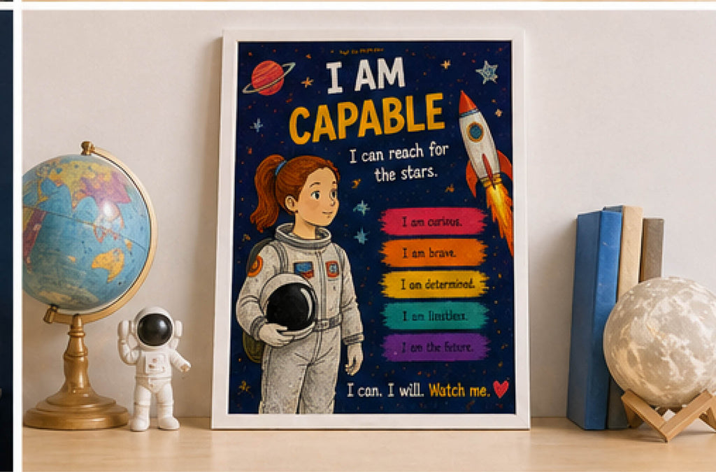 I Am Capable — Dauntless Daughters Affirmation Poster (Instant Download)